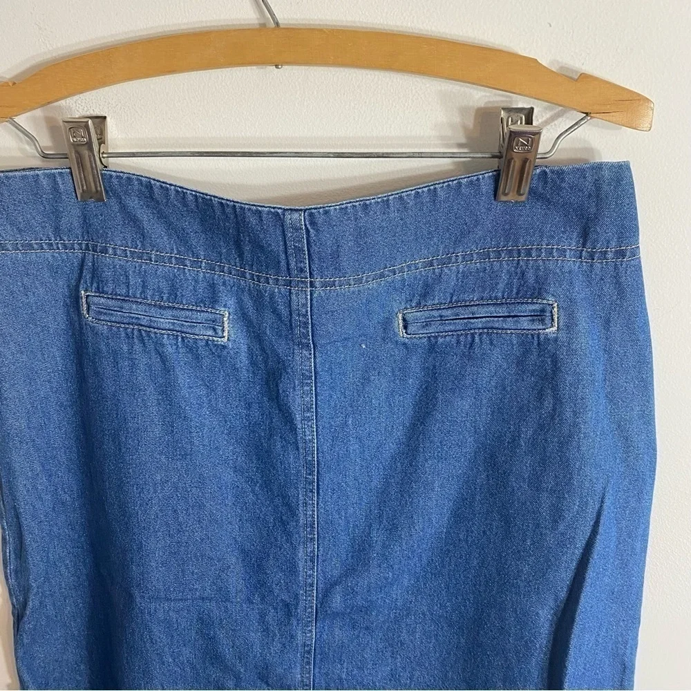 Vintage True Blue Denim Skirt Sz 10 90s Zipper